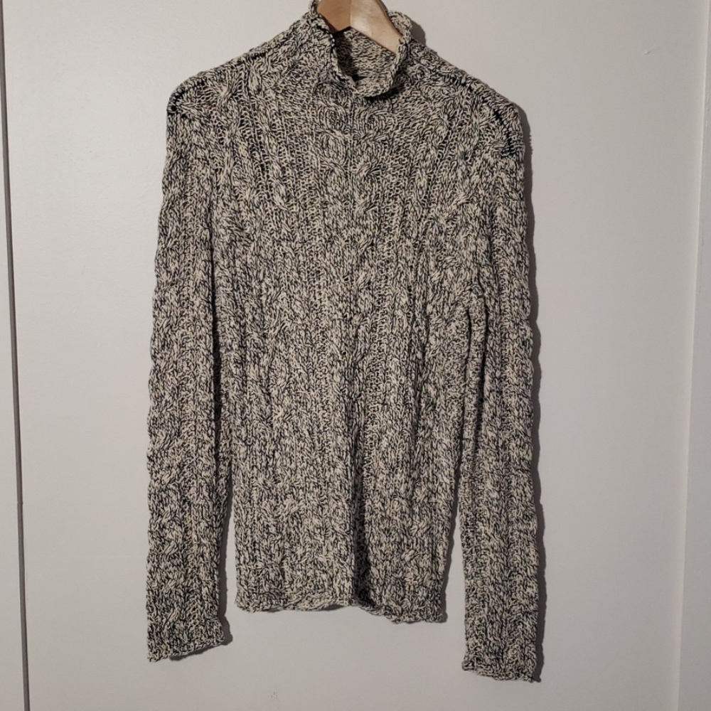 Ralph Lauren cable knit mock neck sweater